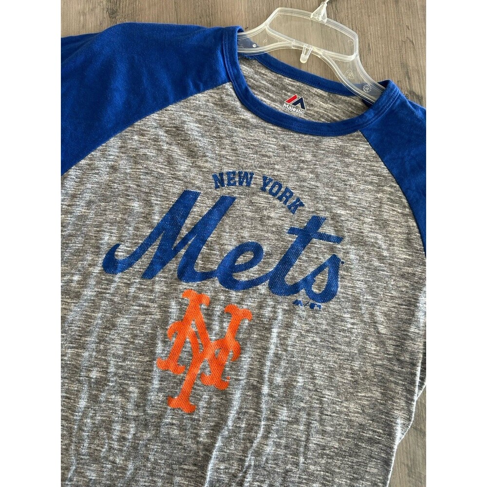 Majestic MLB New York NY Mets retro Logo Baseball Tank Top Muscle Size S